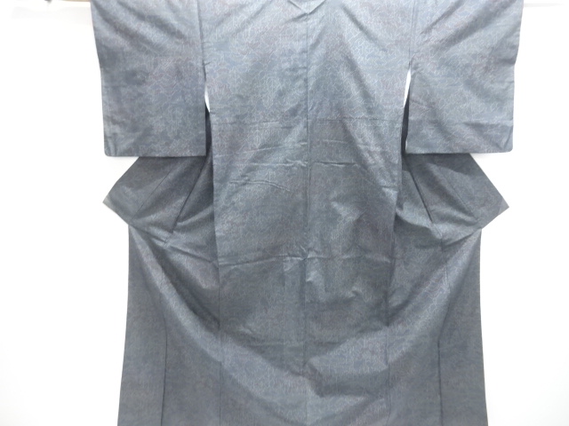 JAPANESE KIMONO / TOKAMACHI TSUMUGI / WOVEN TEMPLE SCENERY